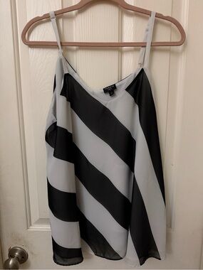 torrid Black and White Diagonal Striped Strap Dress